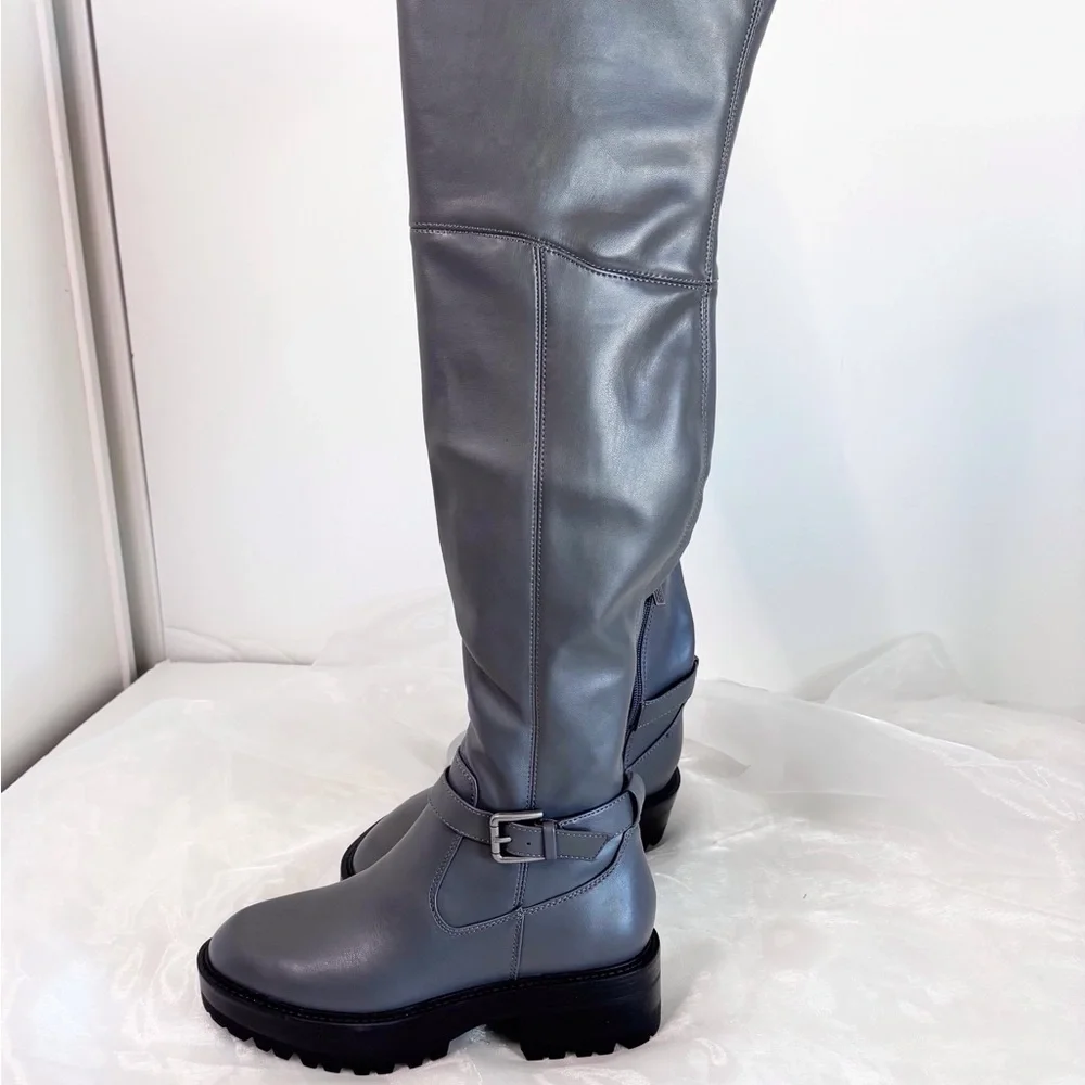 GUESS Women's Gray Frazer Over-The-Knee Boot 7M